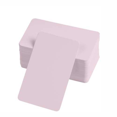 Boş Kelime Kartları 5x8 cm - 50 Adet Oval Kenarlı | Tabu & Not Kartları - Pembe