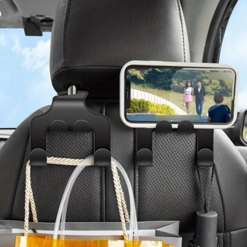 Oto Koltuk Arkası Organizer Askılık Ve Telefon Tutucu 
