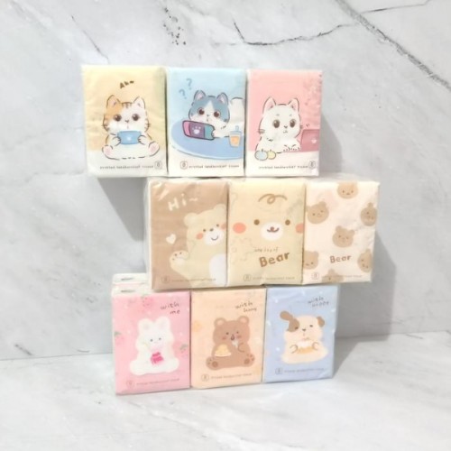 Sevimli Figürlü Çocuk Mendili 9'lu Paket 