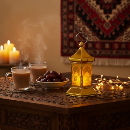 Ramazan Temalı Altıgen Kubbe LED Lamba 