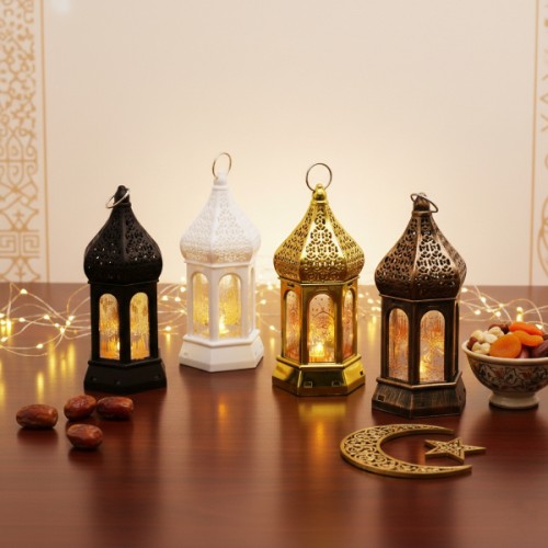 Ramazan Temalı Büyük Altıgen Kapalı Kubbe LED Lamba